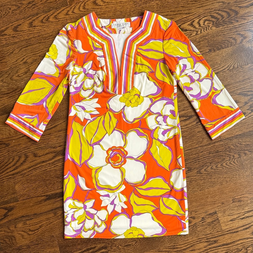 Trina Turk 3/4 Sleeve Shift Dress